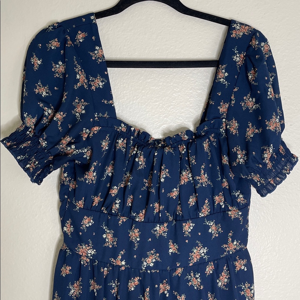 Trixxi Navy Floral Mini Dress - Picture 2 of 6